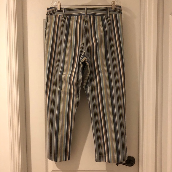 Loft stripped capris with bottom ankle detail - Picture 2 of 8